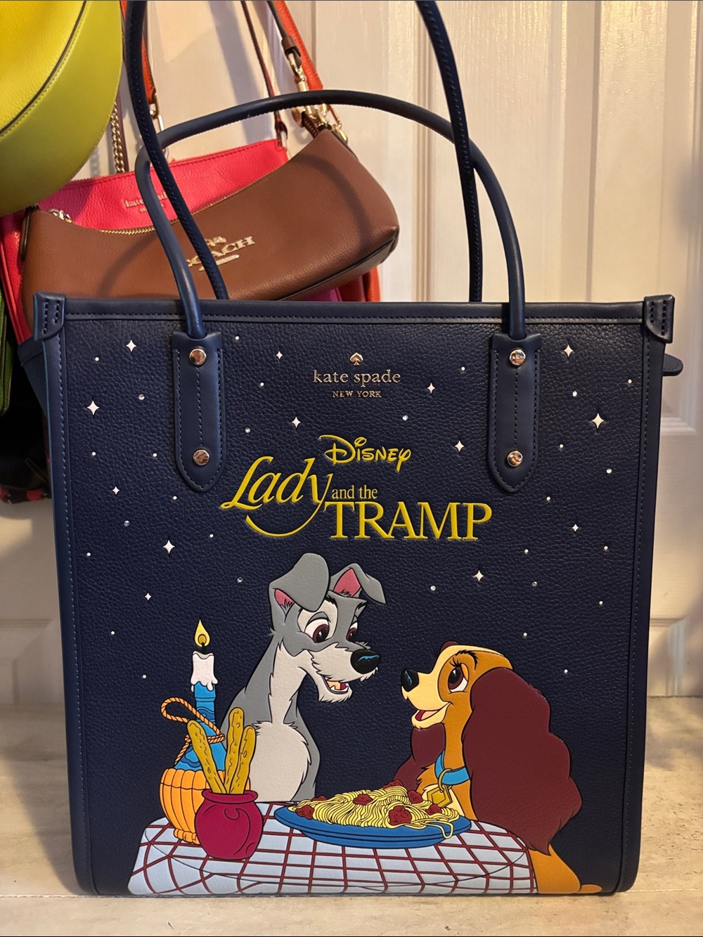 kate spade Navy Lady and the Tramp Graphic Tote